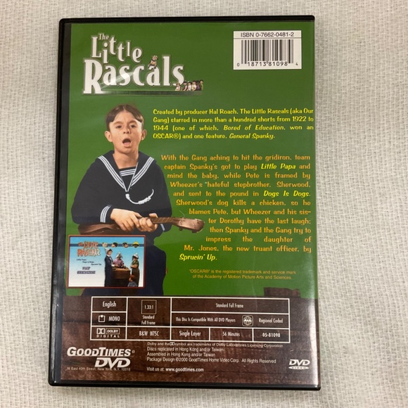 The Little Rascals DVD ~ Little Papa, Dogs Is Dogs, Sprucin' Up - Picture 2 of 3